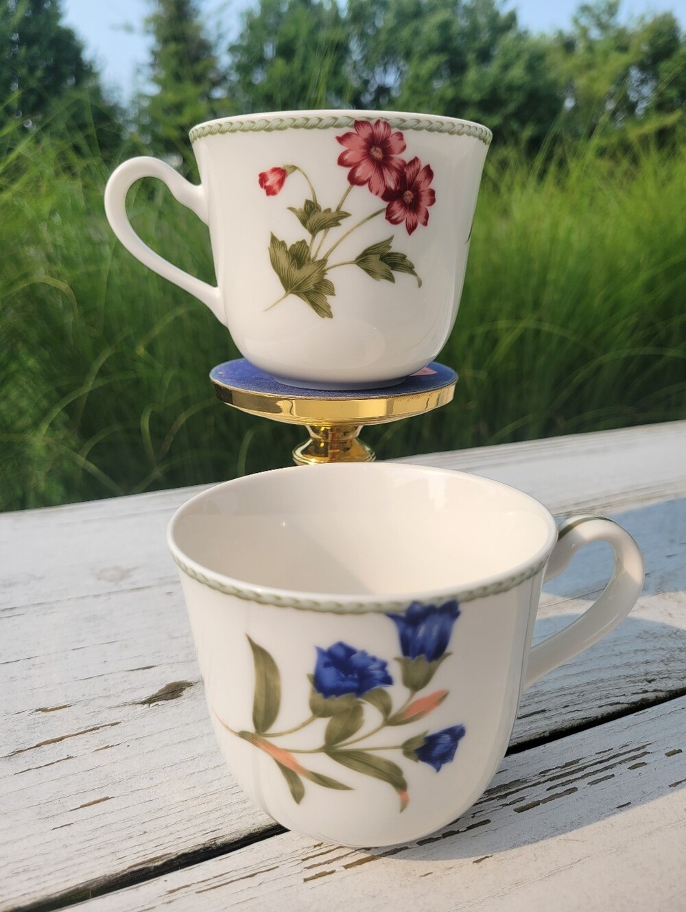 Homecraft by Noritake Summer Estate Floral Cups Mugs Korea Shabby Chic Pretty!